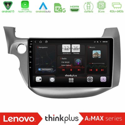 Lenovo Thinkplus A2MAX Series 8Core Android15 4+64GB  Honda Jazz 2009-2013 Navigation Multimedia Tablet 10