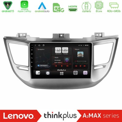 Lenovo Thinkplus A2MAX Series 8Core Android15 4+64GB  Hyundai Tucson 2015-2018 Navigation Multimedia Tablet 9