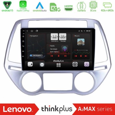 Lenovo Thinkplus A2MAX Series 8Core Android15 4+64GB  Hyundai i20 2012-2014 Navigation Multimedia Tablet 9