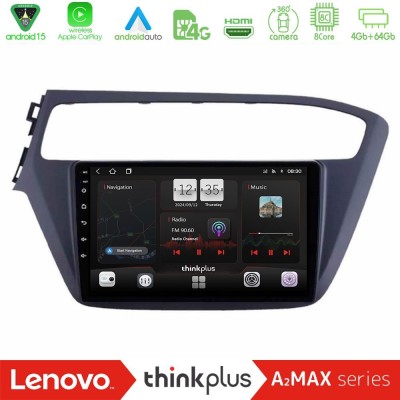 Lenovo Thinkplus A2MAX Series 8Core Android15 4+64GB  Hyundai i20 2018-2020 Navigation Multimedia Tablet 9