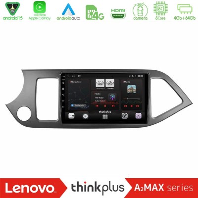 Lenovo Thinkplus A2MAX Series 8Core Android15 4+64GB  Kia Picanto Navigation Multimedia Tablet 9