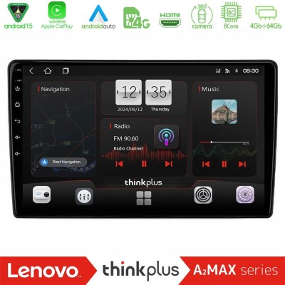 Lenovo Thinkplus A2MAX Series 8Core Android15 4+64GB  Kia Ceed 2007-2009 Navigation Multimedia Tablet 9