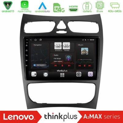 Lenovo Thinkplus A2MAX Series 8Core Android15 4+64GB  Mercedes CLK Class W209 2000-2004 Navigation Multimedia Tablet 9
