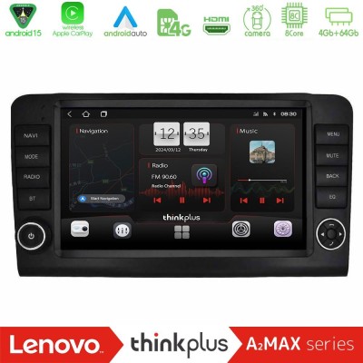 Lenovo Thinkplus A2MAX Series 8Core Android15 4+64GB  Mercedes ML/GL Class W164 2006-2011 Navigation Multimedia Tablet 9