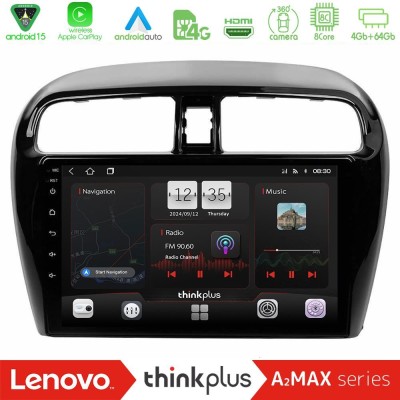 Lenovo Thinkplus A2MAX Series 8Core Android15 4+64GB  Mitsubishi Space Star 2013-2016 Navigation Multimedia Tablet 9