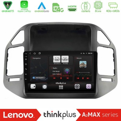 Lenovo Thinkplus A2MAX Series 8Core Android15 4+64GB Mitsubishi Pajero 2002-2006 Navigation Multimedia Tablet 9