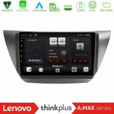 Lenovo Thinkplus A2MAX Series 8Core Android15 4+64GB  Mitsubishi Lancer 2004 – 2008 Navigation Multimedia Tablet 9