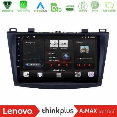 Lenovo Thinkplus A2MAX Series 8Core Android15 4+64GB  Mazda 3 2009-2014 Navigation Multimedia Tablet 9