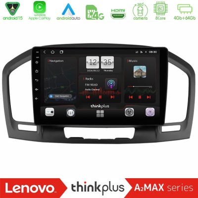 Lenovo Thinkplus A2MAX Series 8Core Android15 4+64GB  Opel Insignia 2008-2013 Navigation Multimedia Tablet 9