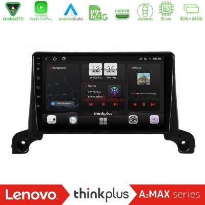Lenovo Thinkplus A2MAX Series 8Core Android15 4+64GB  Peugeot 3008/5008 2017-2023 Navigation Multimedia Tablet 9