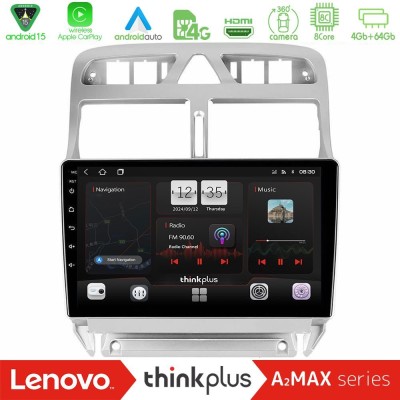 Lenovo Thinkplus A2MAX Series 8Core Android15 4+64GB  Peugeot 307 2002-2008 Navigation Multimedia Tablet 9