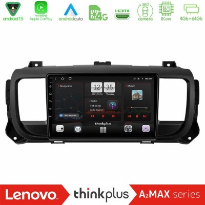 Lenovo Thinkplus A2MAX Series 8Core Android15 4+64GB  Citroen/Peugeot/Opel/Toyota Navigation Multimedia Tablet 9