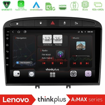 Lenovo Thinkplus A2MAX Series 8Core Android15 4+64GB  Peugeot 308/RCZ Navigation Multimedia Tablet 9