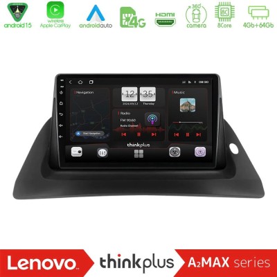 Lenovo Thinkplus A2MAX Series 8Core Android15 4+64GB  Renault Kangoo 2014-2018 Navigation Multimedia Tablet 9