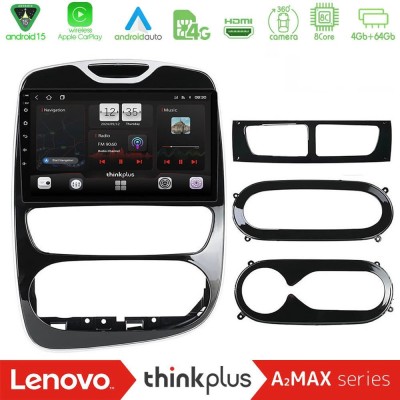 Lenovo Thinkplus A2MAX Series 8Core Android15 4+64GB Renault Clio 2012-2019 Navigation Multimedia Tablet 9