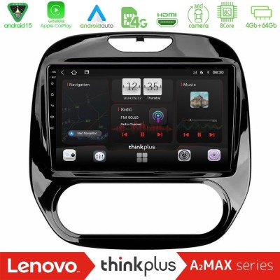Lenovo Thinkplus A2MAX Series 8Core Android15 4+64GB  Renault Captur 2013-2019 (Manual AC) Navigation Multimedia Tablet 9