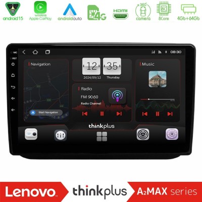 Lenovo Thinkplus A2MAX Series 8Core Android15 4+64GB  Skoda Fabia 2007-2014 Navigation Multimedia Tablet 10