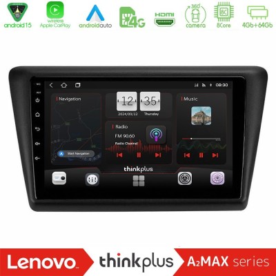 Lenovo Thinkplus A2MAX Series 8Core Android15 4+64GB  Skoda Rapid 2013-2017 Navigation Multimedia Tablet 9