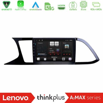 Lenovo Thinkplus A2MAX Series 8Core Android15 4+64GB  Seat Leon 2013 – 2019 Navigation Multimedia Tablet 9