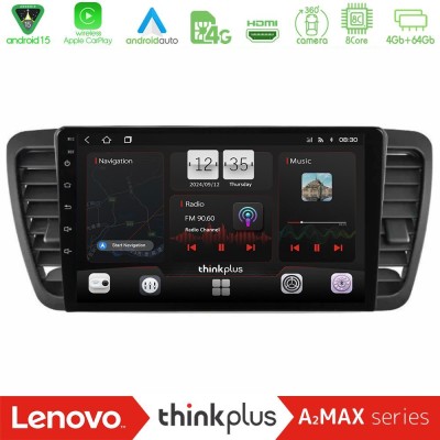 Lenovo Thinkplus A2MAX Series 8Core Android15 4+64GB  Subaru Legacy/Outback 2002-2008 Navigation Multimedia Tablet 9