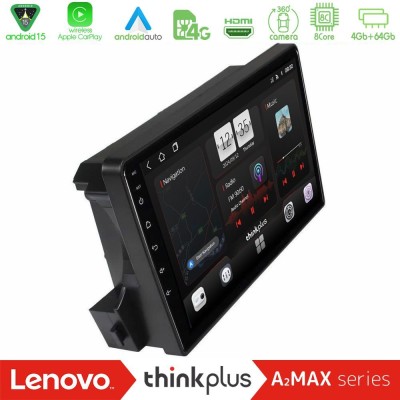 Lenovo Thinkplus A2MAX Series 8Core Android15 4+64GB Ssangyong Actyon/Kyron 2005-2014 Navigation Multimedia Tablet 9