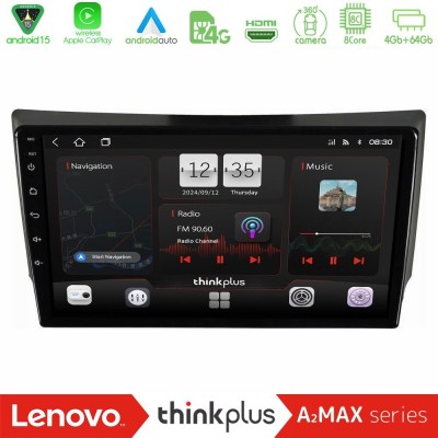 Lenovo Thinkplus A2MAX Series 8Core Android15 4+64GB Ssangyong Rexton 2002-2006 Navigation Multimedia Tablet 9