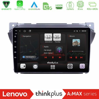 Lenovo Thinkplus A2MAX Series 8Core Android15 4+64GB  Suzuki Alto amp; Nissan Pixo Navigation Multimedia Tablet 9