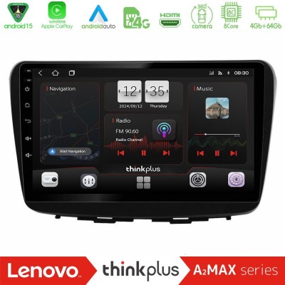 Lenovo Thinkplus A2MAX Series 8Core Android15 4+64GB  Suzuki Baleno 2016-2021 Navigation Multimedia Tablet 9