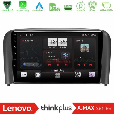 Lenovo Thinkplus A2MAX Series 8Core Android15 4+64GB  Volvo S80 1998-2006 Navigation Multimedia Tablet 9