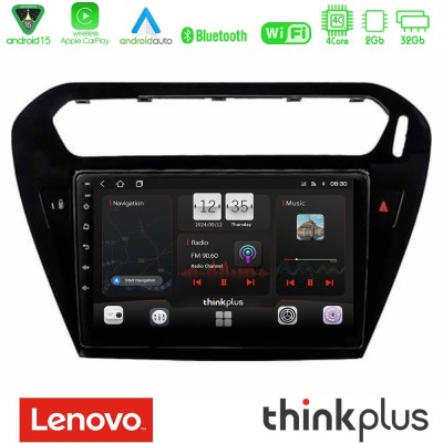Lenovo Thinkplus Series 4Core Android15 2+32GB  Citroen C-Elysee / Peugeot 301 Navigation Multimedia Tablet 9