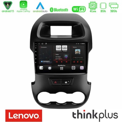 Lenovo Thinkplus Series 4Core Android15 2+32GB  Ford Ranger 2012-2016 Navigation Multimedia Tablet 9