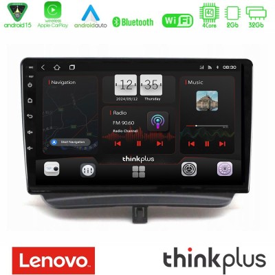 Lenovo Thinkplus Series 4Core Android15 2+32GB  Ford Courier 2015-2023 Navigation Multimedia Tablet 9