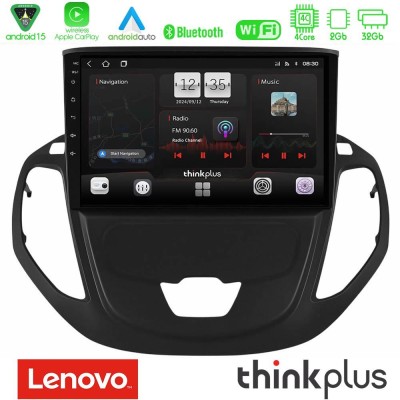 Lenovo Thinkplus Series 4Core Android15 2+32GB  Ford Courier 2015-2023 Navigation Multimedia Tablet 9