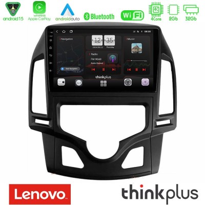 Lenovo Thinkplus Series 4Core Android15 2+32GB  Hyundai i30 2007-2012 Auto A/C Navigation Multimedia Tablet 9