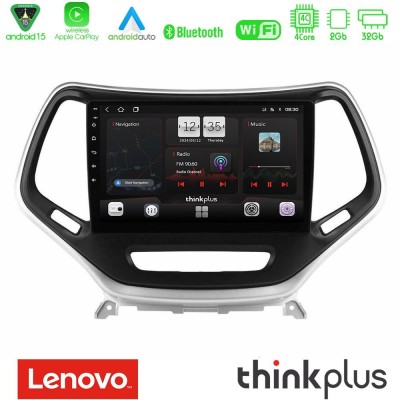 Lenovo Thinkplus Series 4Core Android15 2+32GB  Jeep Cherokee 2014-2019 Navigation Multimedia Tablet 9