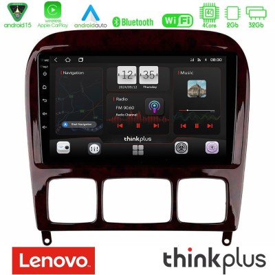 Lenovo Thinkplus Series 4Core Android15 2+32GB  Mercedes S Class 1999-2004 (W220) Navigation Multimedia Tablet 9