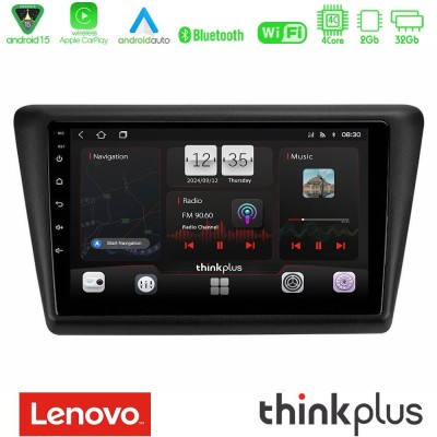 Lenovo Thinkplus Series 4Core Android15 2+32GB  Skoda Rapid 2013-2017 Navigation Multimedia Tablet 9
