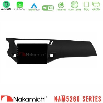 Nakamichi NAM5260 Series 4Core Android13 4+64GB Citroen C3/DS3 2009-2016 Navigation Multimedia Tablet 9