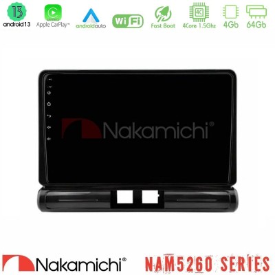Nakamichi NAM5260 Series 4Core Android13 4+64GB Citroen C3 2016-> Navigation Multimedia Tablet 9