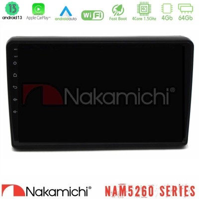 Nakamichi NAM5260 Series 4Core Android13 4+64GB Citroen C5 2008-2019 Navigation Multimedia Tablet 10