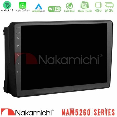 Nakamichi NAM5260 Series 4Core Android13 4+64GB Ford 2007-> Navigation Multimedia Tablet 9