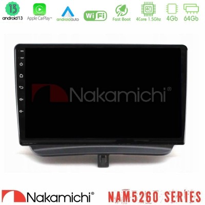 Nakamichi NAM5260 Series 4Core Android13 4+64GB Ford Courier 2015-2023 Navigation Multimedia Tablet 9
