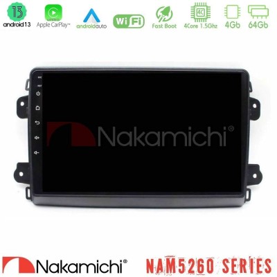 Nakamichi NAM5260 Series 4Core Android13 4+64GB Citroen/Fiat/Opel Navigation Multimedia Tablet 9