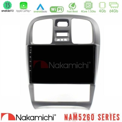 Nakamichi NAM5260 Series 4Core Android13 4+64GB Hyundai Sonata 2001-2005 Navigation Multimedia Tablet 9