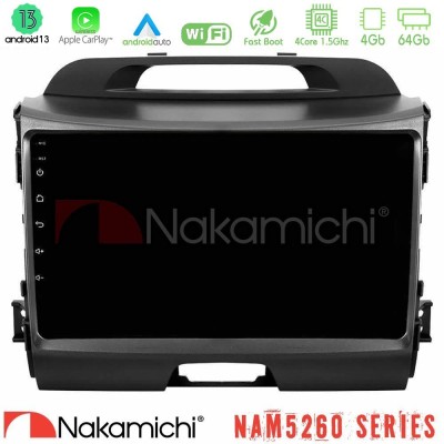 Nakamichi NAM5260 Series 4Core Android13 4+64GB Kia Sportage Navigation Multimedia Tablet 9