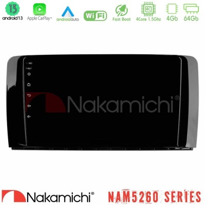 Nakamichi NAM5260 Series 4Core Android13 4+64GB Mercedes R Class Navigation Multimedia Tablet 9