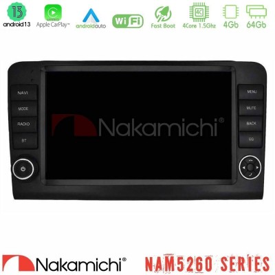 Nakamichi NAM5260 Series 4Core Android13 4+64GB Mercedes ML/GL Class W164 2006-2011 Navigation Multimedia Tablet 9