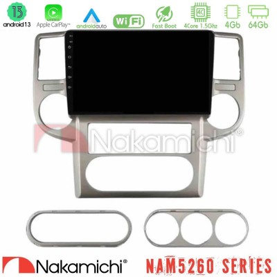 Nakamichi NAM5260 Series 4Core Android13 4+64GB Nissan X-Trail 2003-2007 Navigation Multimedia Tablet 10