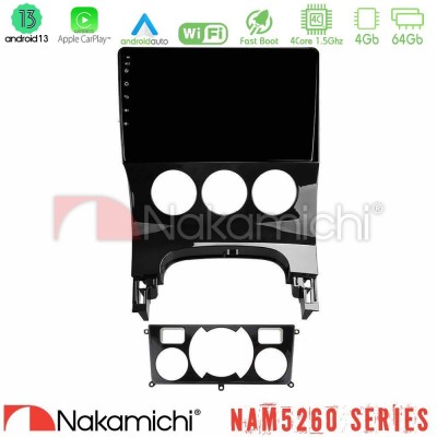 Nakamichi NAM5260 Series 4Core Android13 4+64GB Peugeot 3008 AUTO A/C Navigation Multimedia Tablet 9
