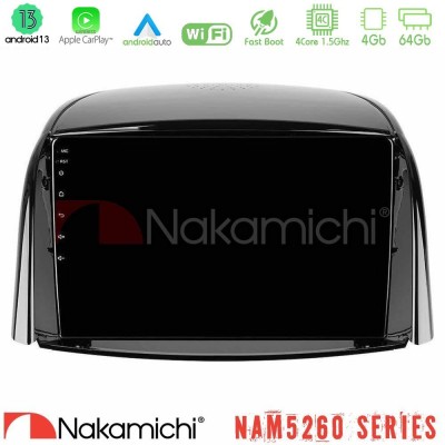 Nakamichi NAM5260 Series 4Core Android13 4+64GB Renault Koleos 2007-2015 Navigation Multimedia Tablet 9